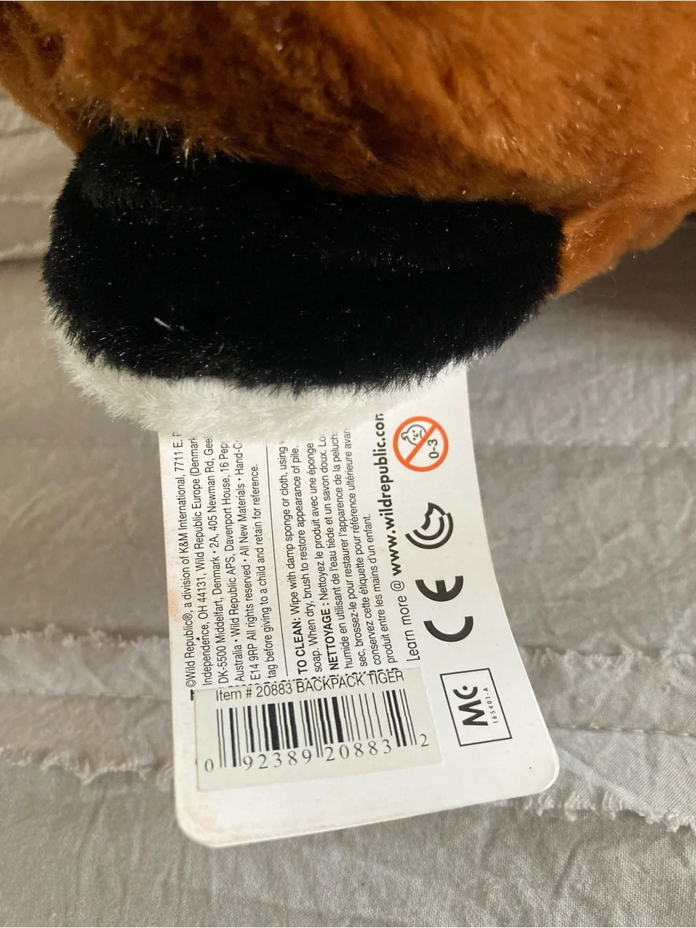 Kids Plush Tiger Backpack